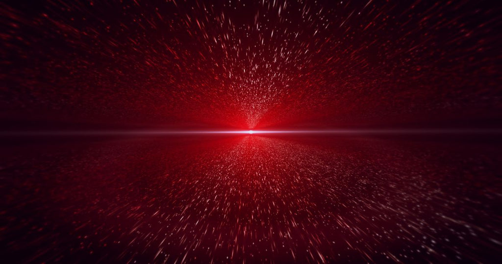 Red light abstract background representing phototherapy.